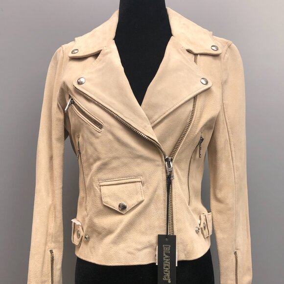 BNWT BLANK NYC - SUNDAY DRIVE SUEDE MOTO JACKET in Beige - Picture 3 of 13